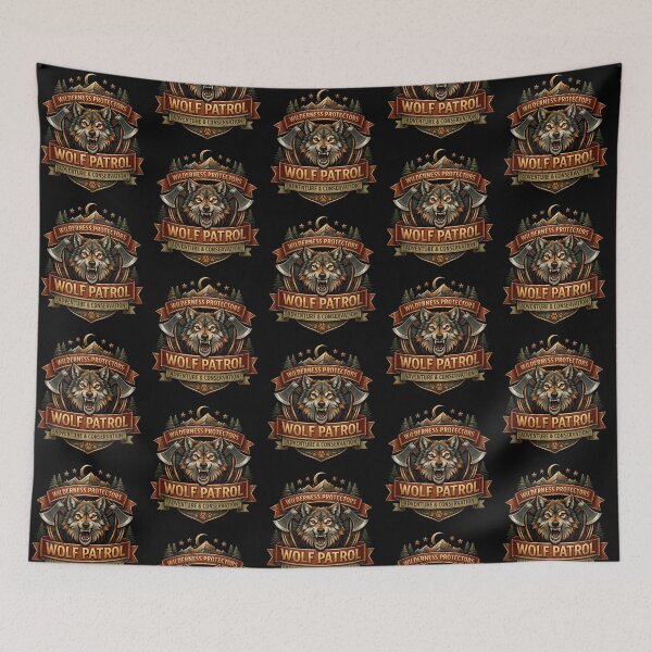 Item preview, Wolf Patrol – Wilderness Protectors Emblem Design designed and sold by Dogandesighn.