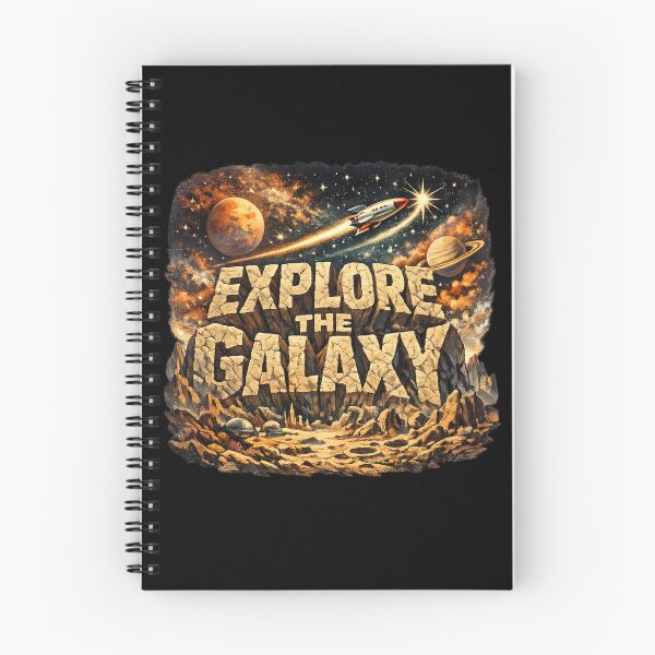 Item preview, Explore the Galaxy - Retro Sci-Fi Space Typography Poster designed and sold by MKreative Studio.