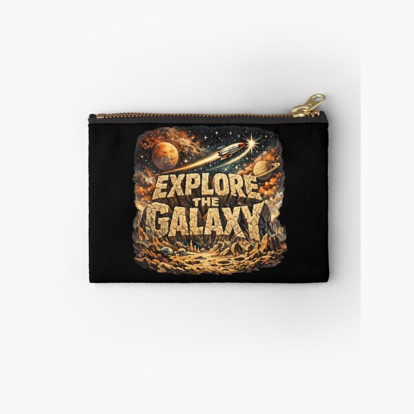 Item preview, Explore the Galaxy - Retro Sci-Fi Space Typography Poster designed and sold by MKreative Studio.