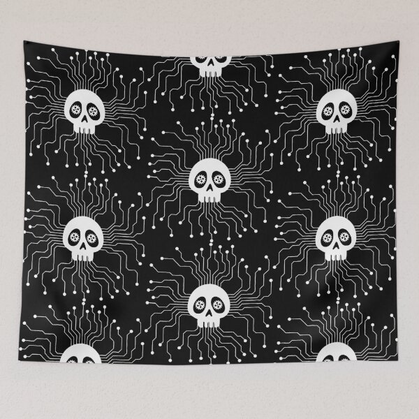 Item preview, White skull and microprocessor designed and sold by Lagueny.