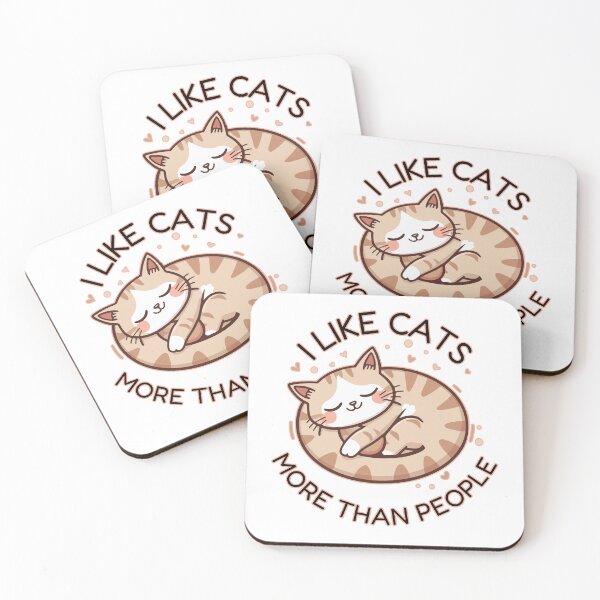Item preview, I Like Cats More Than People designed and sold by Moxie Ink Lady.