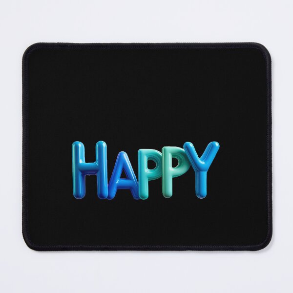 Item preview, Futuristic 3D Happy Bubble Chrome Typography Art designed and sold by icemanphotos.