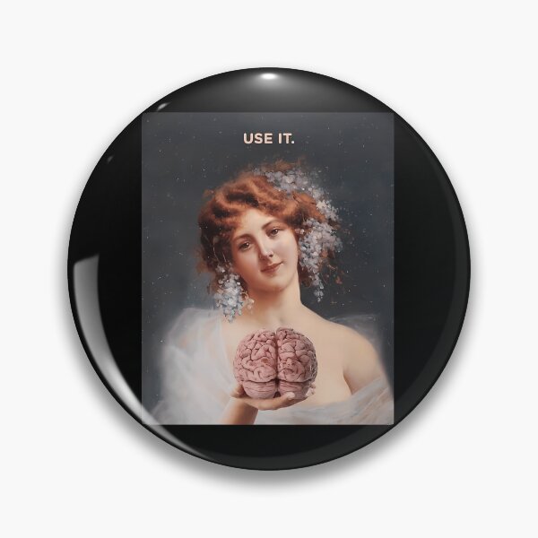 Item preview, Use Your Brain Funny Classical Art Parody designed and sold by dinnakelby.