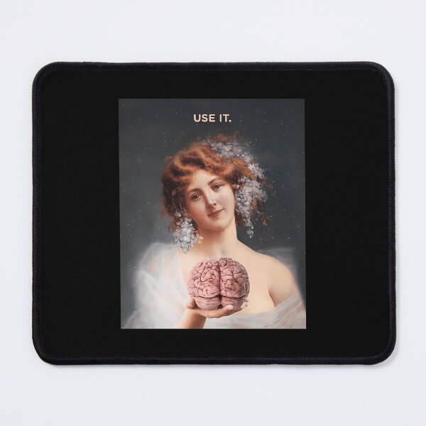 Item preview, Use Your Brain Funny Classical Art Parody designed and sold by dinnakelby.