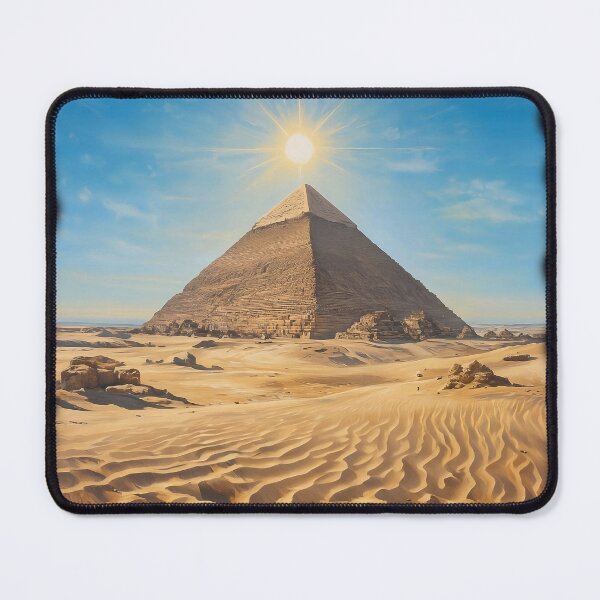 Item preview, Radiant Egyptian Pyramid in the Golden Desert Art designed and sold by MouradStudio.