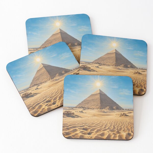Item preview, Radiant Egyptian Pyramid in the Golden Desert Art designed and sold by MouradStudio.