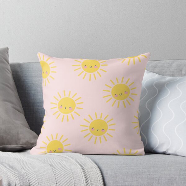 Item preview, Patrón escandinavo kawaii con un lindo sol sobre fondo rosa. designed and sold by PumpkinsPickles.