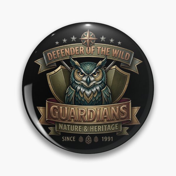 Item preview, Wild Owl – Nature Conservation Badge designed and sold by Dogandesighn.