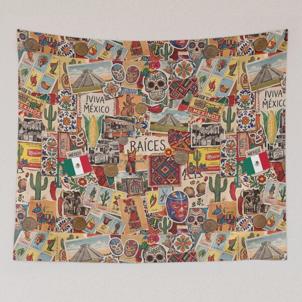 Item preview, Mexicore Collage Scrapbook Mexican Pride Heritage Mashup designed and sold by GlueGunEnergy.