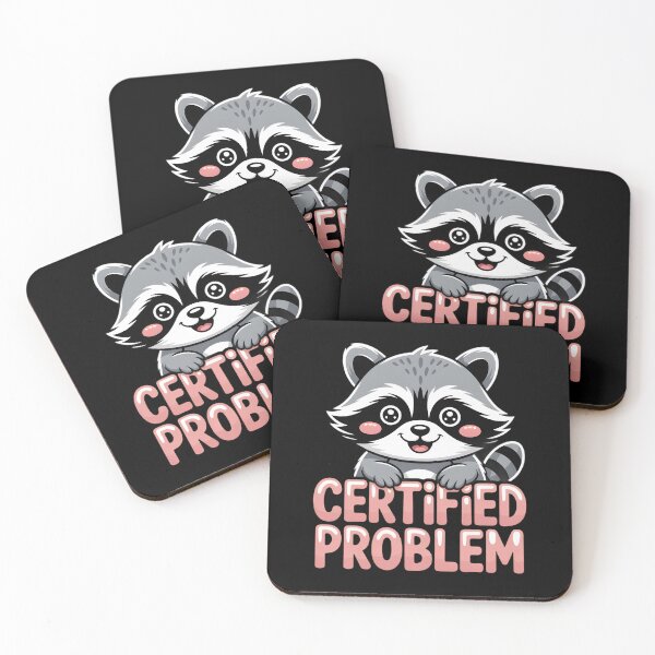 Item preview, Certified Problem Funny Raccoon Trash Panda Meme Kawaii designed and sold by AmazingViews.
