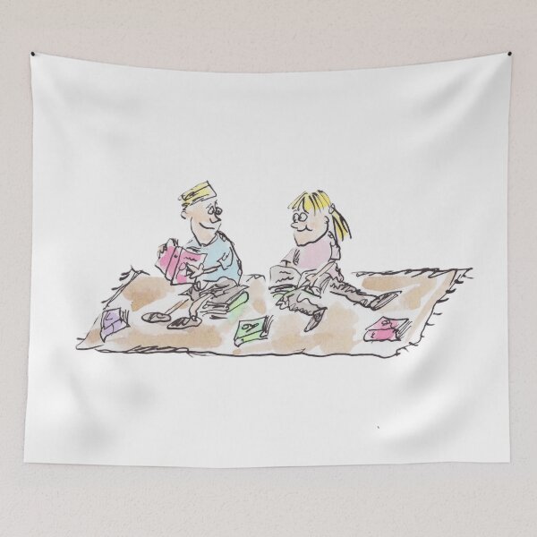 Item preview, Kids reading together designed and sold by Inky Fingers Illustrations.