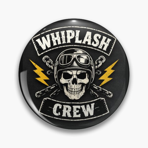 Item preview, Cafe Racer Whiplash Crew button badge for Bikers designed and sold by marko-stosic.