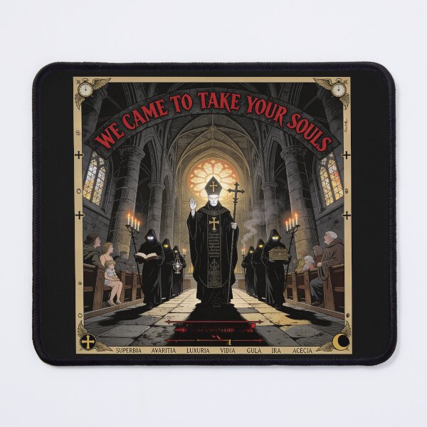 Item preview, We Came To Take Your Souls — Gothic Cathedral Art designed and sold by GeoWhimsy Studio.