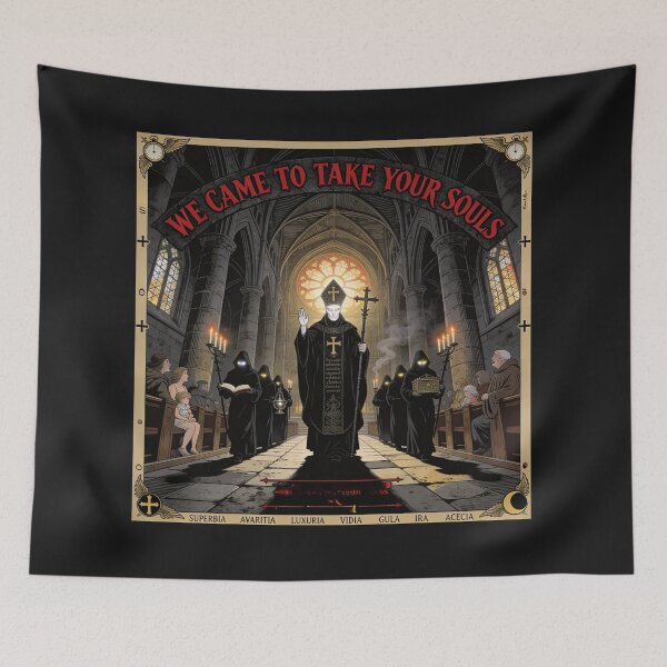 Item preview, We Came To Take Your Souls — Gothic Cathedral Art designed and sold by GeoWhimsy Studio.