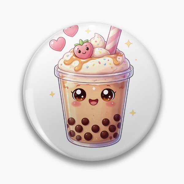 Item preview, Kawaii Bubble Tea - Cute Pastel Boba Drink. designed and sold by Lylysun.