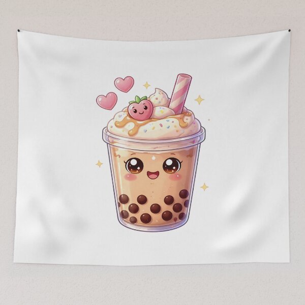 Item preview, Kawaii Bubble Tea - Cute Pastel Boba Drink. designed and sold by Lylysun.