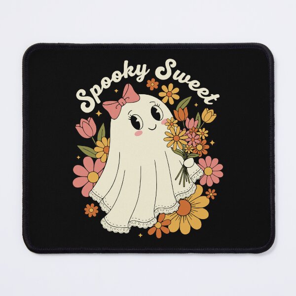 Item preview, Retro Spooky Sweet Cute Floral Halloween Ghost designed and sold by Imaginationbeyond.