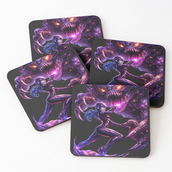 Item preview, Cosmic Neon Monster Battle  designed and sold by Nika Art Studio.
