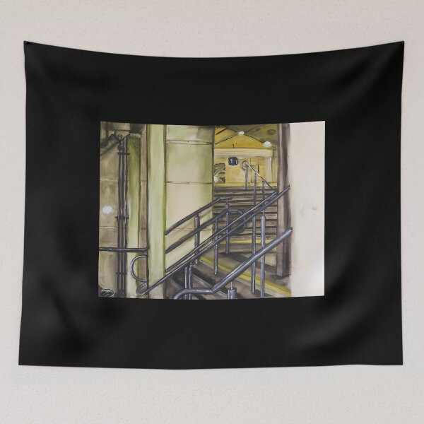Item preview, Eerie Liminal Space Empty Staircase designed and sold by dinnakelby.