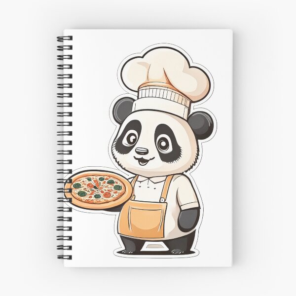 Item preview, Cute Panda Pizza Chef Holding Fresh Pizza Cartoon designed and sold by ChernivtsiSkoda.