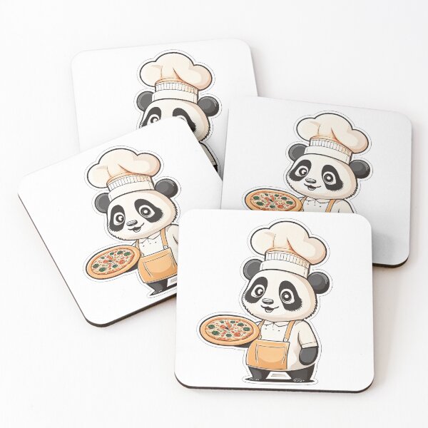 Item preview, Cute Panda Pizza Chef Holding Fresh Pizza Cartoon designed and sold by ChernivtsiSkoda.