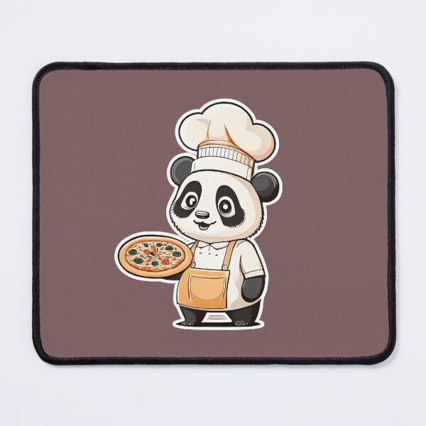 Item preview, Cute Panda Pizza Chef Holding Fresh Pizza Cartoon designed and sold by ChernivtsiSkoda.