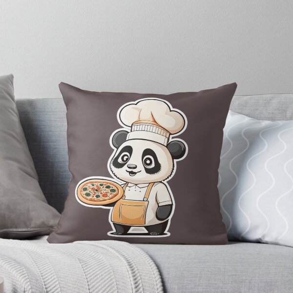 Item preview, Cute Panda Pizza Chef Holding Fresh Pizza Cartoon designed and sold by ChernivtsiSkoda.
