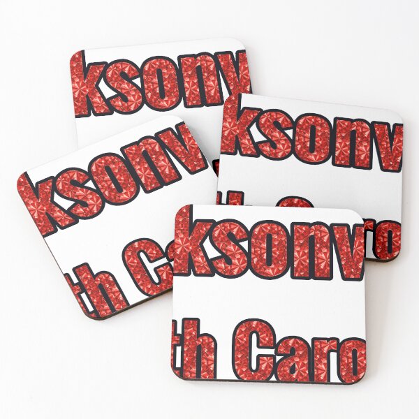 Item preview, Jacksonville North Carolina City Name With Red Rhinestone designed and sold by TheIconSmith.