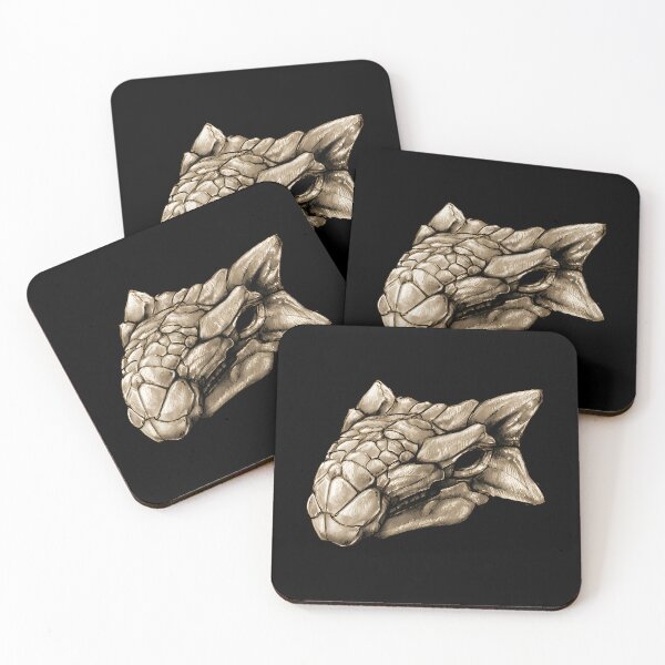 Item preview, Ankylosaurus Dinosaur Skull Paleontology Art designed and sold by dinnakelby.