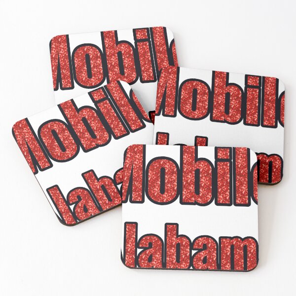 Item preview, Mobile Alabama City Name With Red Rhinestone designed and sold by TheIconSmith.