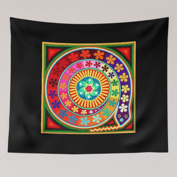 Item preview, Colorful Psychedelic Beaded Snake Art designed and sold by dinnakelby.