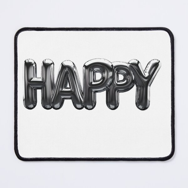 Item preview, Iridescent Pearl 3D Happy Bubble Typography Art designed and sold by icemanphotos.