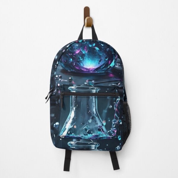 Item preview, Neon Chemistry Flask & Glowing DNA | Futuristic Science Art designed and sold by MouradStudio.