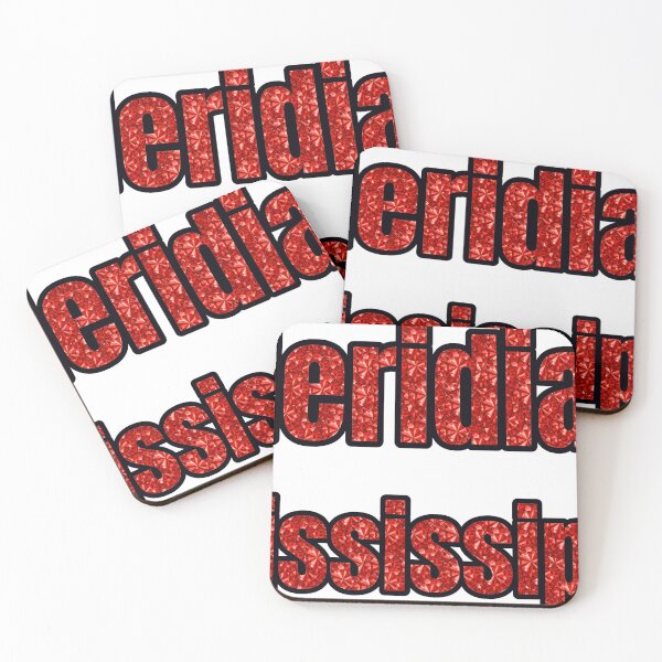 Artikelvorschau, Meridian, Mississippi – Stadtname mit rotem Strassstein entworfen und verkauft von TheIconSmith.