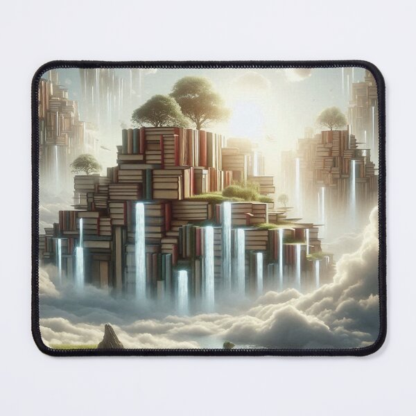 Item preview, Floating Book Islands Surreal Fantasy Landscape designed and sold by Mitaudesign.