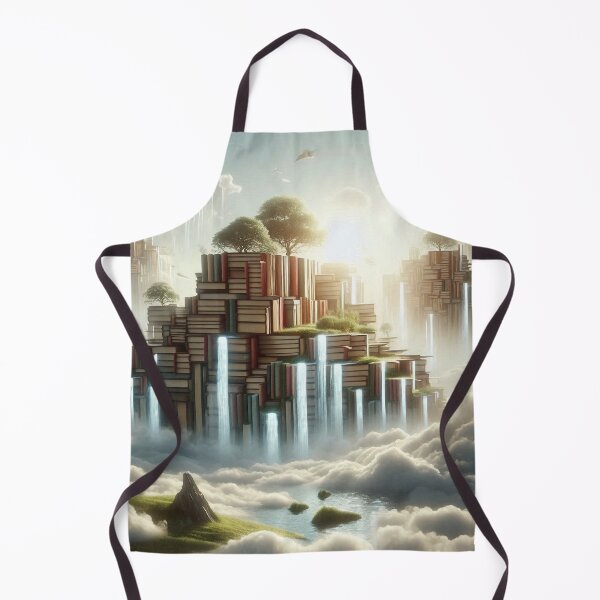Item preview, Floating Book Islands Surreal Fantasy Landscape designed and sold by Mitaudesign.