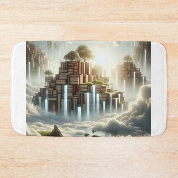 Item preview, Floating Book Islands Surreal Fantasy Landscape designed and sold by Mitaudesign.