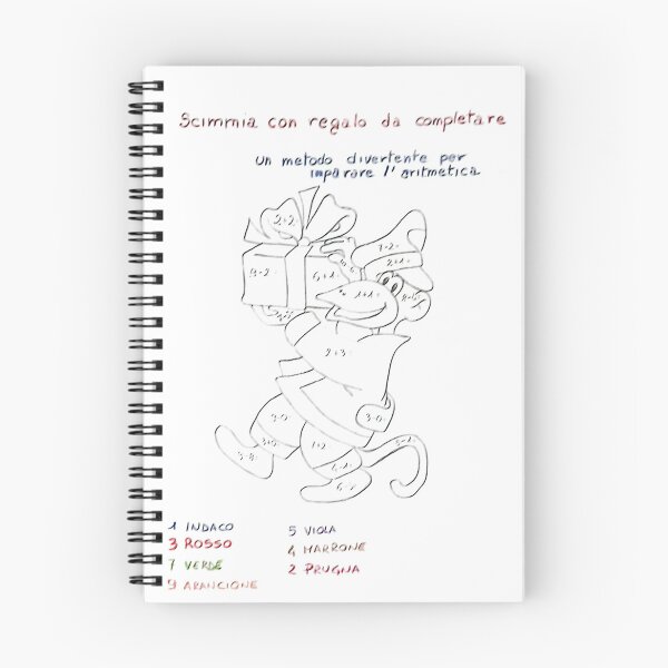 Item preview, Scimmia con Regalo – Colora per Numero Educativo designed and sold by DisegniPersonalizzati di irka87.