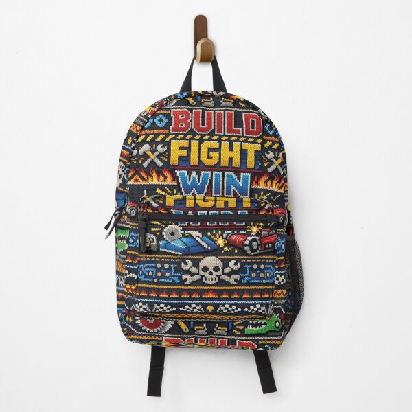 Item preview, Build Fight Win – Combat robots and tools in a knitted pattern design designed and sold by Mauswohn.