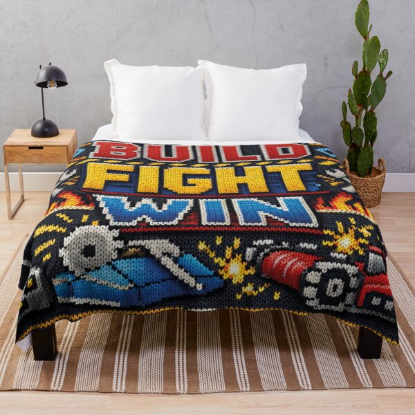 Item preview, Build Fight Win – Combat robots and tools in a knitted pattern design designed and sold by Mauswohn.