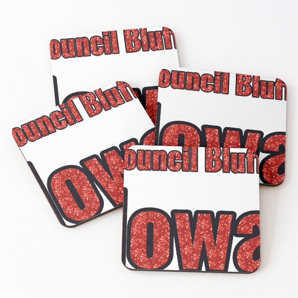 Item preview, Council Bluffs Iowa City Name With Red Rhinestone designed and sold by TheIconSmith.