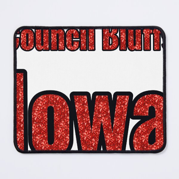 Item preview, Council Bluffs Iowa City Name With Red Rhinestone designed and sold by TheIconSmith.