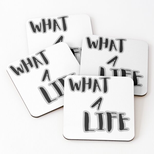 Item preview, What a Life – Philosophical Quote Sticker, Deep Thought Art, Simple Bold Text Design" designed and sold by Mintalize.