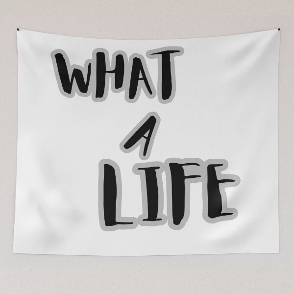 Item preview, What a Life – Philosophical Quote Sticker, Deep Thought Art, Simple Bold Text Design" designed and sold by Mintalize.