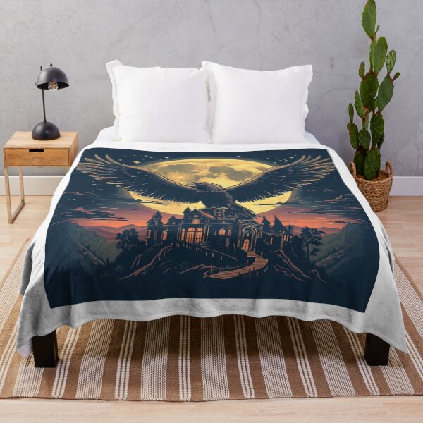 Item preview, Majestic Griffin Flying Over Magical City designed and sold by Mitaudesign.