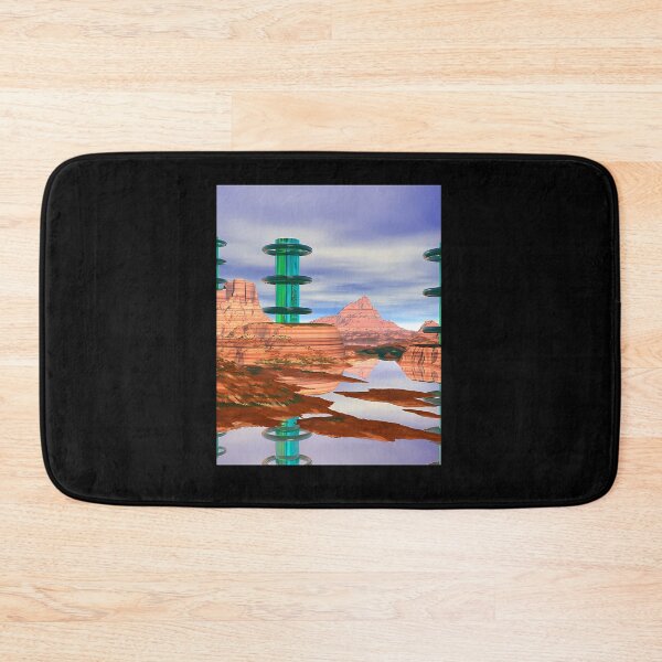Item preview, Canyon Reactor Retro Sci Fi Landscape designed and sold by dinnakelby.