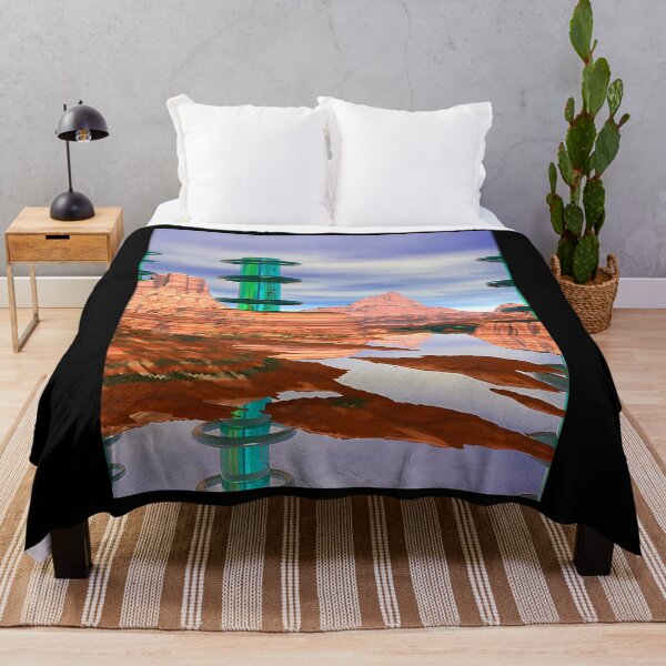 Item preview, Canyon Reactor Retro Sci Fi Landscape designed and sold by dinnakelby.