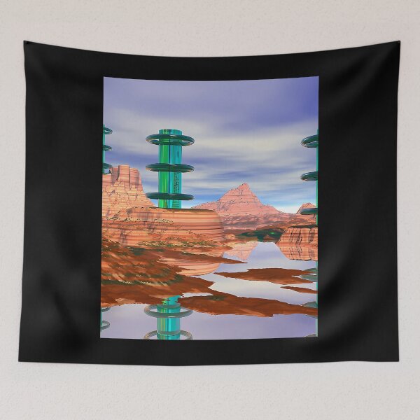 Item preview, Canyon Reactor Retro Sci Fi Landscape designed and sold by dinnakelby.