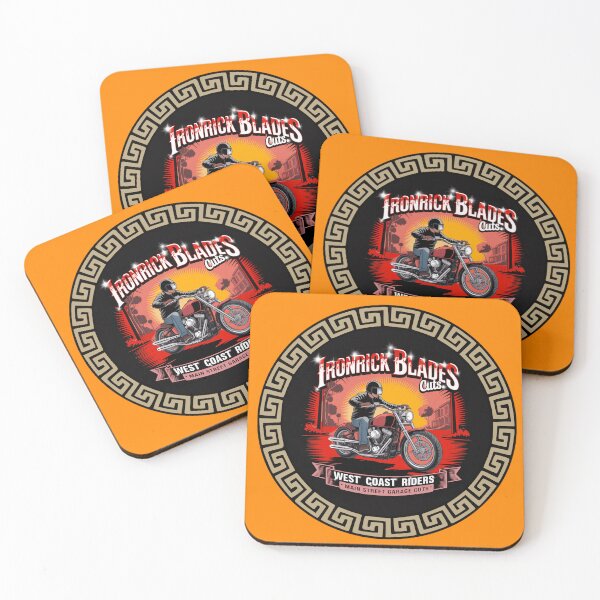 Item preview,  Ironclad Blades Cuts - West Coast Riders Biker Vintage Poster designed and sold by Italian Ink Studio.