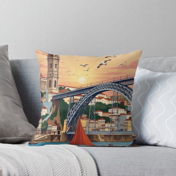 Item preview, Porto Portugal Sunset Illustration AI Art designed and sold by Mileno Frigatto.